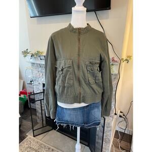 vintage y2k xhilaration army green utility jacket